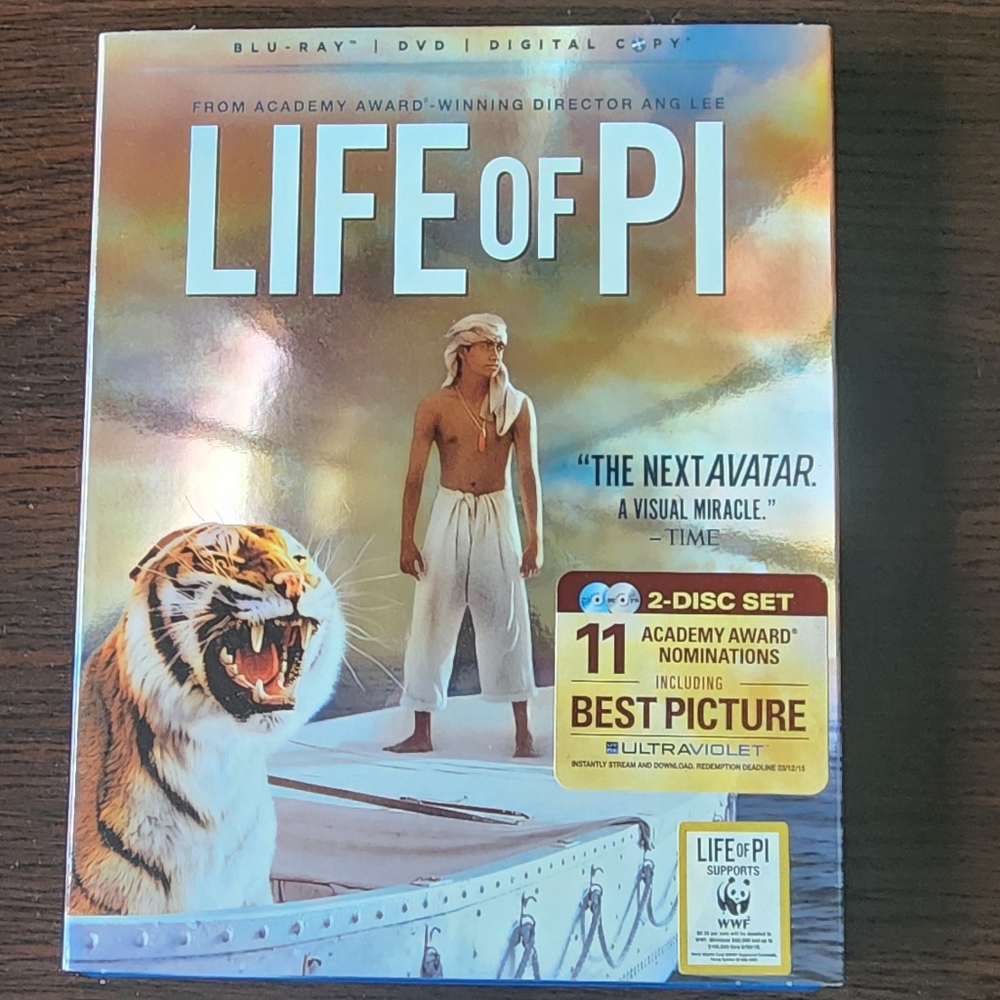 Life of Pi - Blu-ray & DVD Movie 2 Disc Set - w/Bonus EXCEPTIONAL used condition